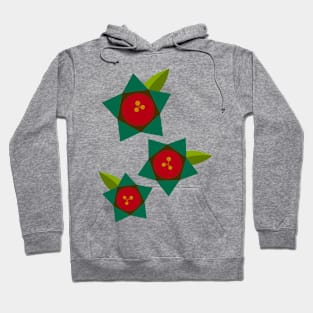 Modern Geometric Flowers Hoodie